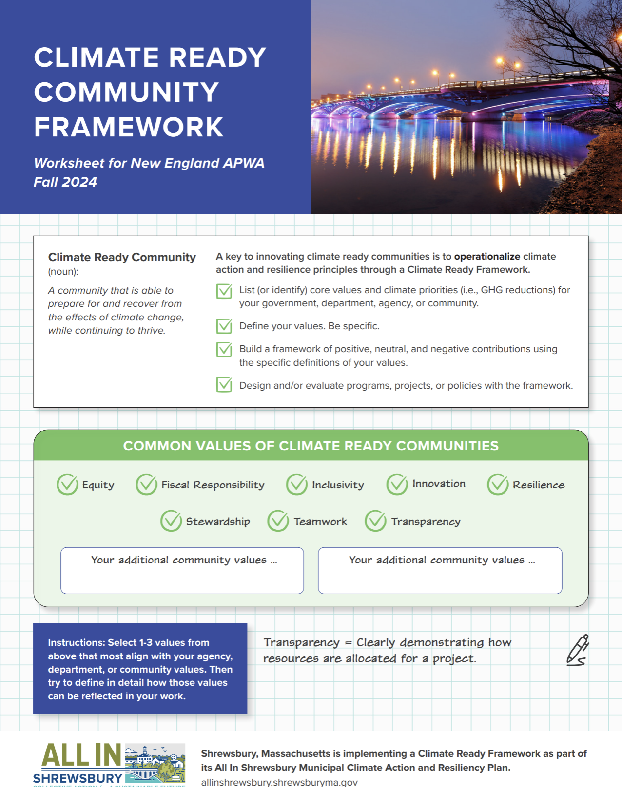 Climate Ready Community Framework Handout Front